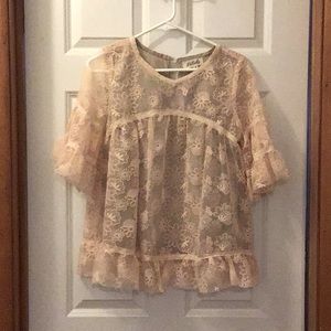 Listicle lacey blouse